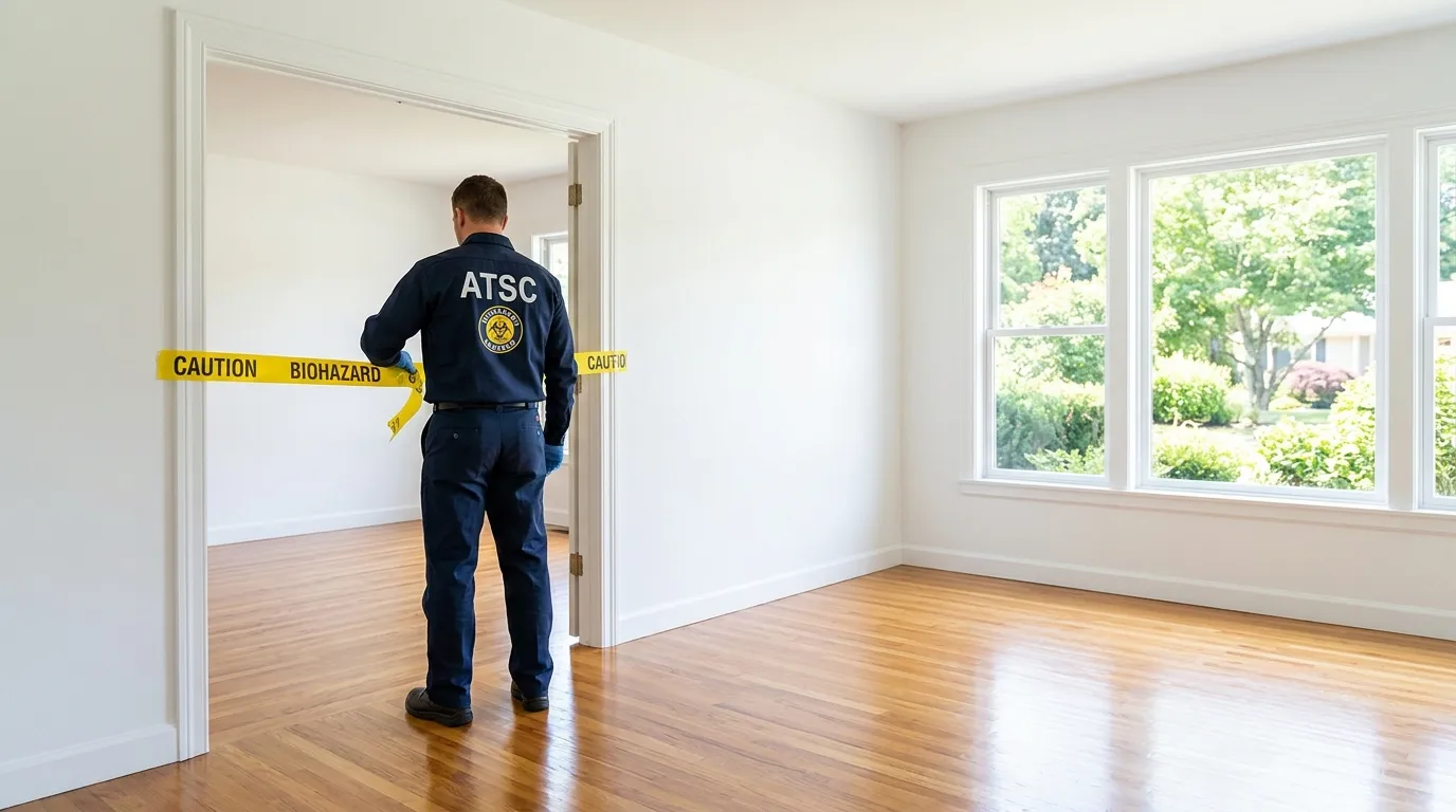 Certified biohazard cleanup crew performing Trauma Scene Cleanup in Cupertino